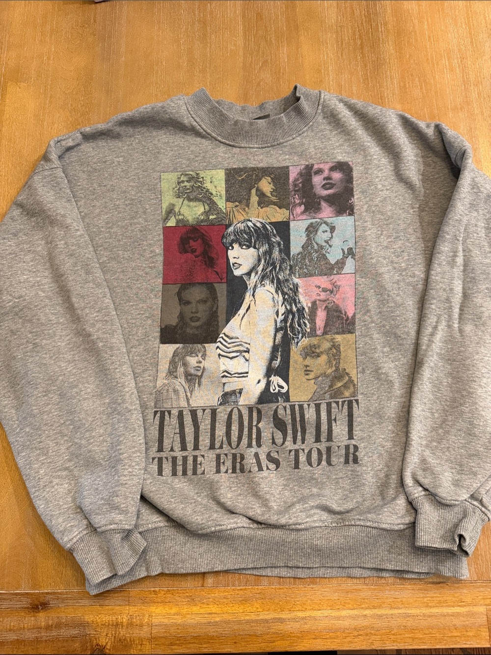 Taylor Swift Gray Crewneck Sweater with Era’s tour